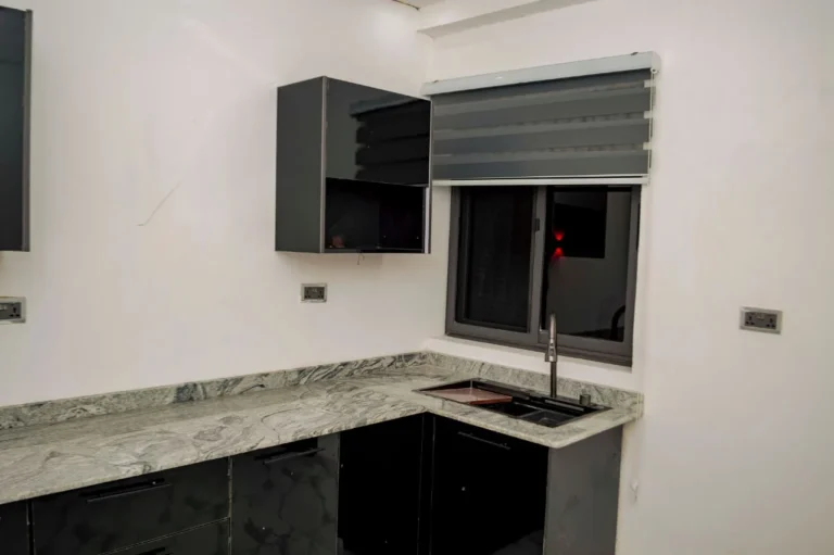 Kitchenette with marble worktop in a Skycity Hotel chalet