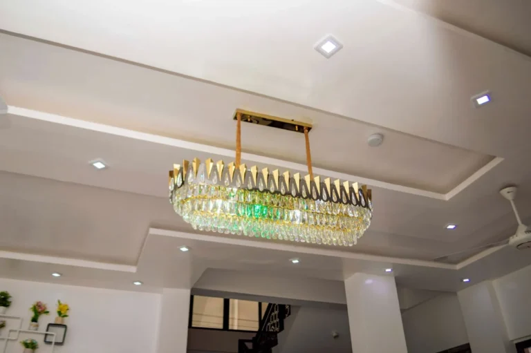 Crystal chandelier in the Skycity Hotel lobby