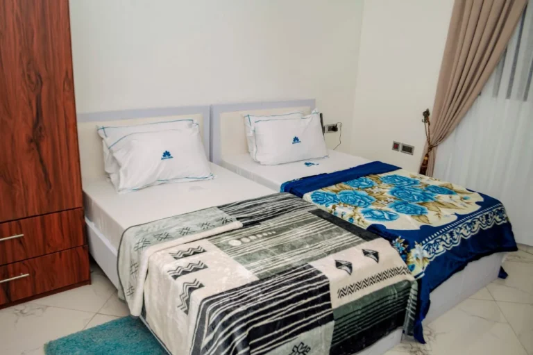 Twin room with two single beds at Skycity Hotel